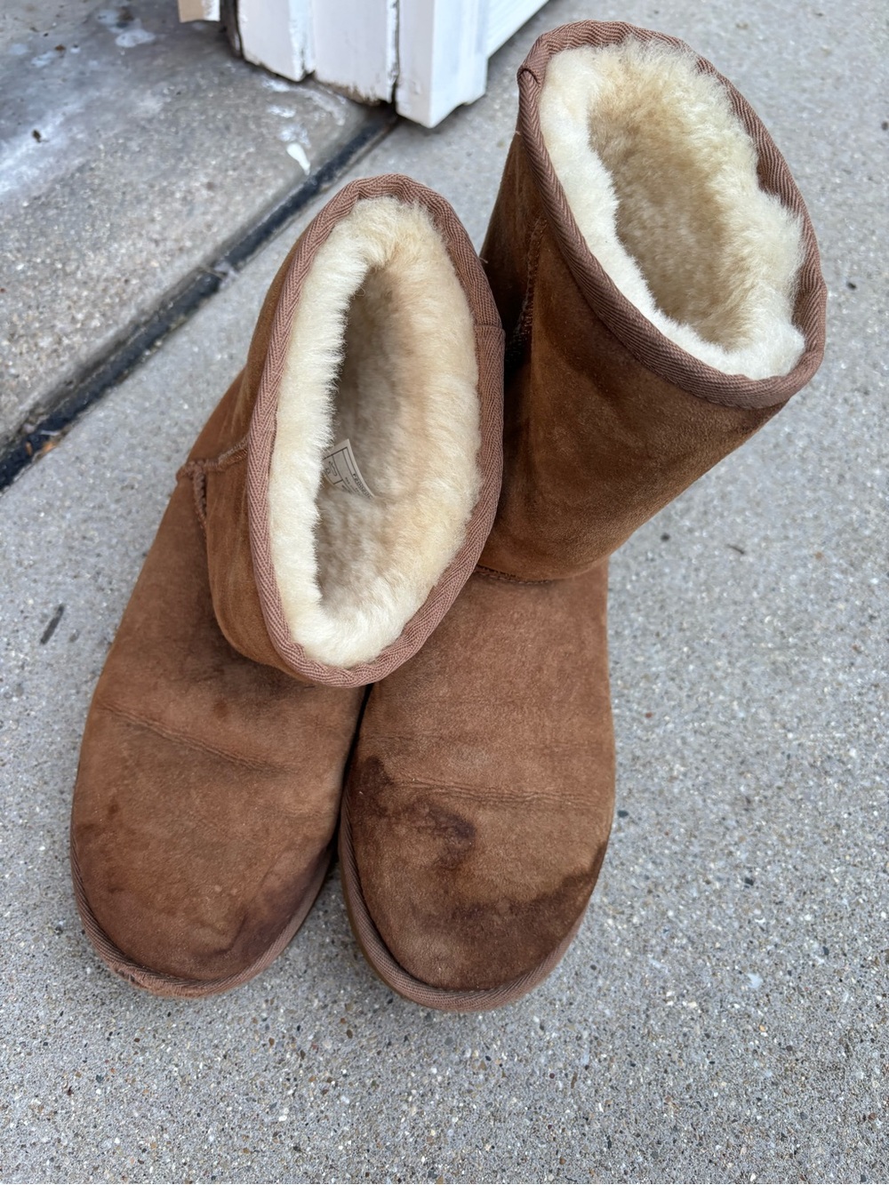 UGG Chestnut Suede Classic Short Shearling Boots